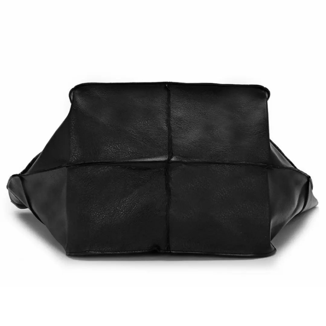 Leather Tote Bag for Women - Soft Shoulder Bag for Shopping & Everyday Use