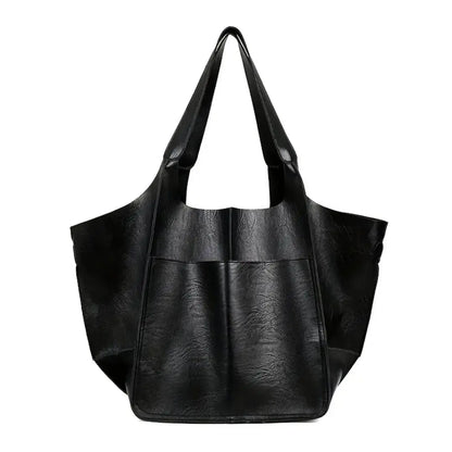 Leather Tote Bag for Women - Soft Shoulder Bag for Shopping & Everyday Use