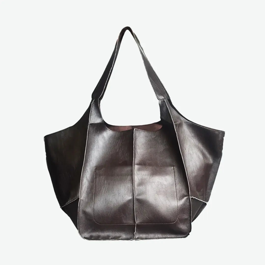 Leather Tote Bag for Women - Soft Shoulder Bag for Shopping & Everyday Use