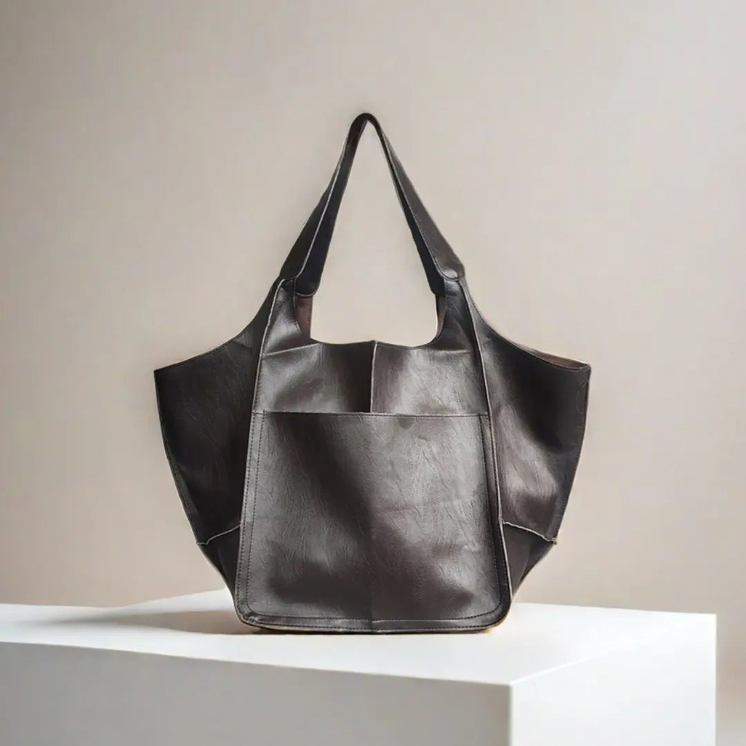 Leather Tote Bag for Women - Soft Shoulder Bag for Shopping & Everyday Use